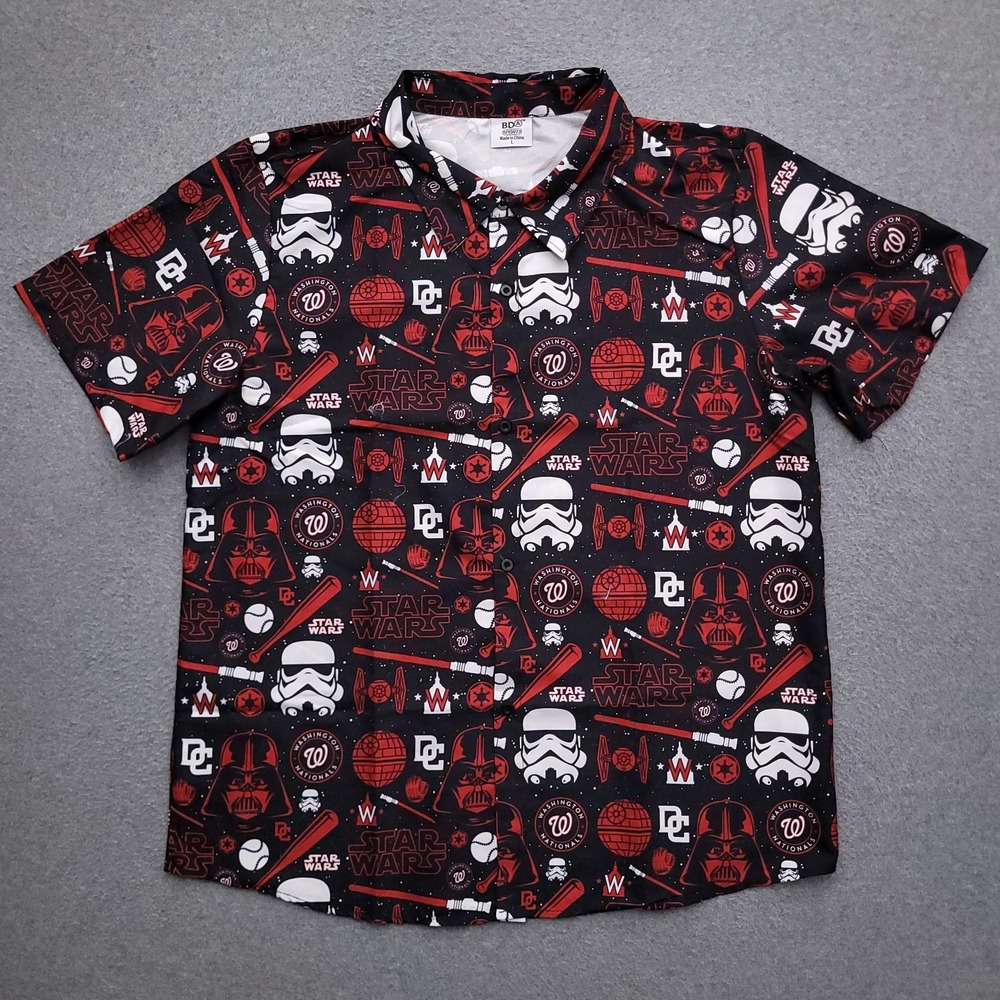 Washington Nationals Hawaiian Shirt Large Star Wars Giveaway Promo Darkside MLB